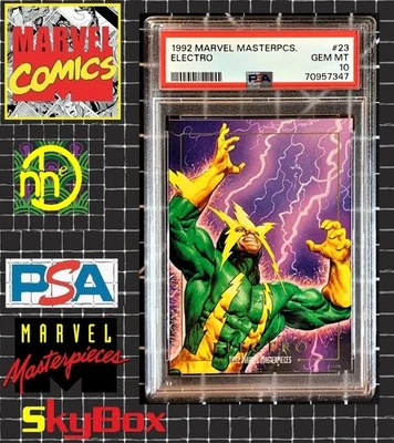 1992 Marvel Masterpieces - #23 Electro - PSA 10 GEM MINT - Image 1 of 4