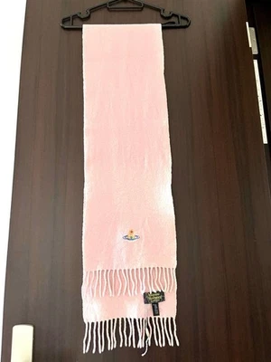 Bufanda Vivienne Westwood Lana Rosa Flecos Bordada Usada Japón Foto 1 de 4