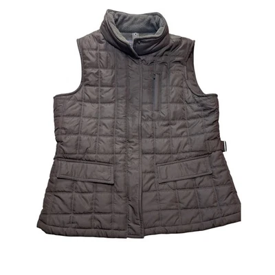 Weather Tamer Layering Fall Winter Dark Brown Insulated Puffer Vest Sz M - Image 1 of 4