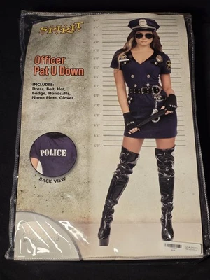 Spirit Officer Pat U Down Costume with Hat, Belt, Badge & Handcuffs - Image 1 of 4
