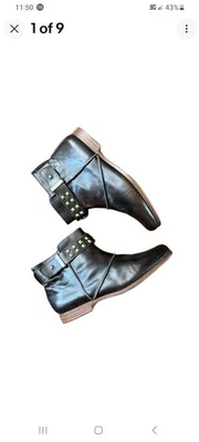 Earthies Treano Botines Botines Zapatos Mujer Talla 8 Marrón Cuero Cremallera Lateral Foto 1 de 4