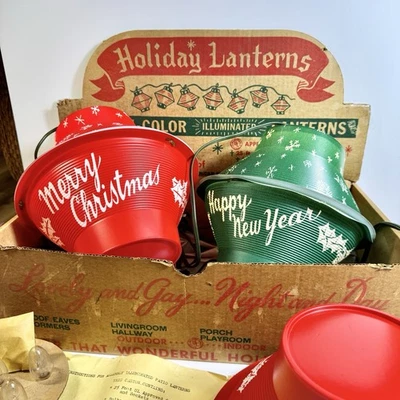 RARO Juego Completo Faroles Vacacionales Años 50 - SIN USAR - Caja Original - Navidad Foto 1 de 4