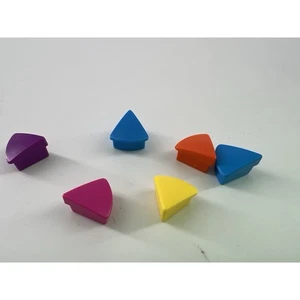 Trivial Pursuit Game Replacement Pie Pieces 6 Colors - Picture 1 of 3