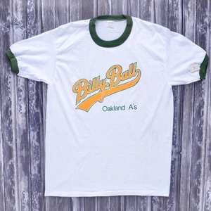 Camiseta vintage nueva con etiquetas Oakland A's Billy Ball años 80 timbre mediana atletismo XL - Imagen 1 de 8