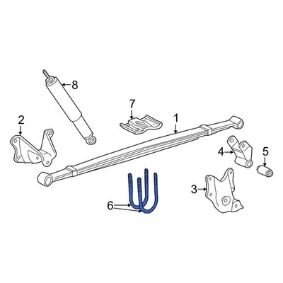 For Ford E-250 2003-2014 Ford F9TZ5705AA Leaf Spring Bolt - Image 1 of 2