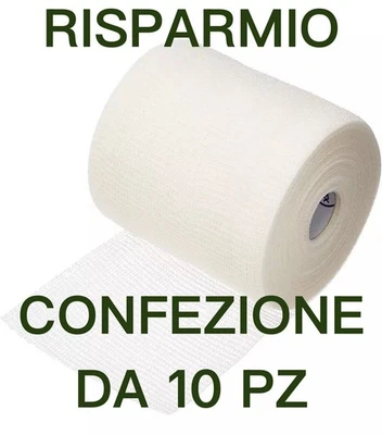 Benda Elastica Coesiva CONF. 10 PEZZI 20 Mt x 10 Cm Medicazioni Pronto Soccorso - Image 1 of 4