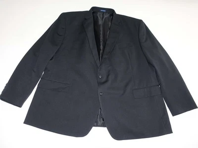 Stafford Men's Classic Fit Travel Stretch Blazer Size 56 Big Long Black Wool 56L - Image 1 of 4