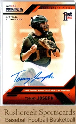 2009 TriStar Prospects Plus #44 Tommy Joseph Auto /25 Green - Image 1 of 2