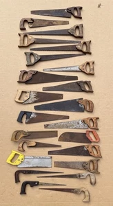 Riesige GROSSE MENGE (23) Antik Vintage Spezial HANDSÄGEN Plattenrücken Ast etc. - Bild 1 von 19