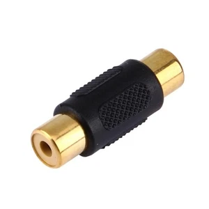 Connettore femmina RCA oro a femmina RCA oro (nero) - Foto 1 di 1