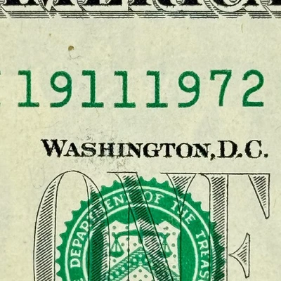 19th November 1972 Birthday 19 Nov 1972 Dollar Fancy Serial Number Free Shipping - Image 1 of 4