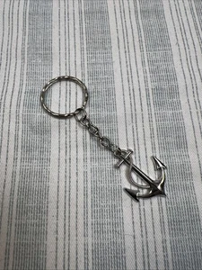 Anchor Keychain Boat Ship Sea Ocean Sailor Nautical Key Chain Silver Tone - Picture 1 of 6