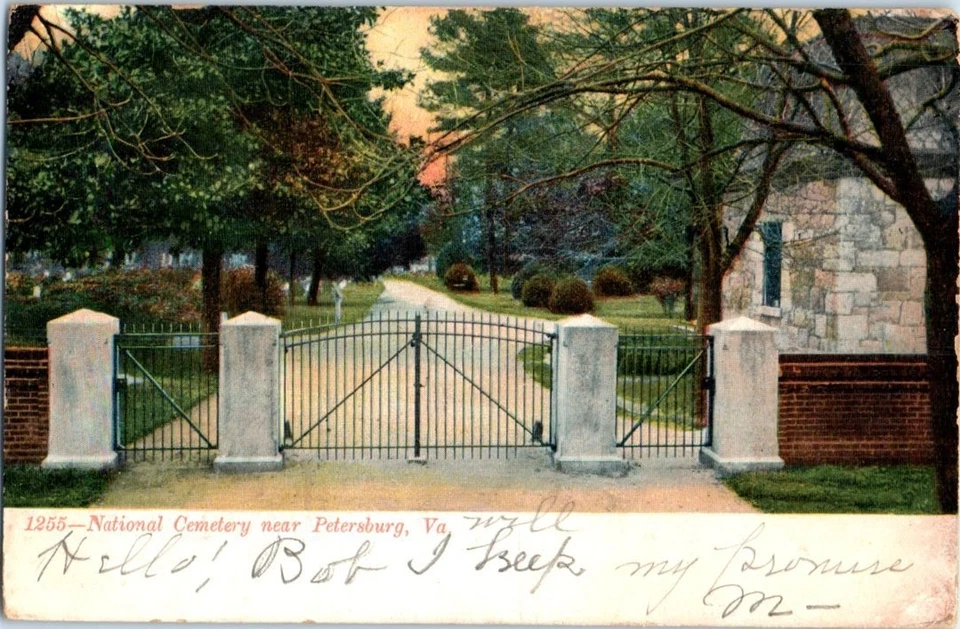 Vintage Postcard  1908 National Cemetery, Petersburg, Virginia (VA) - Image 1 of 2