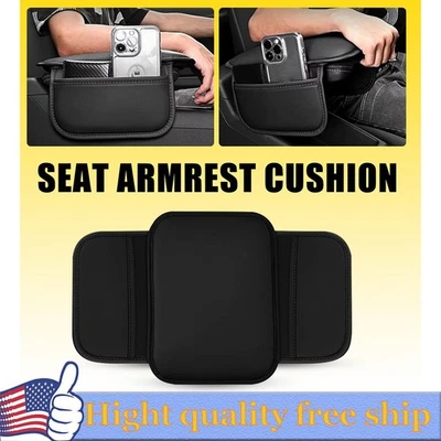 Cojín protector reposabrazos asiento cuero almohadilla de almacenamiento accesorios interiores coche S Foto 1 de 4