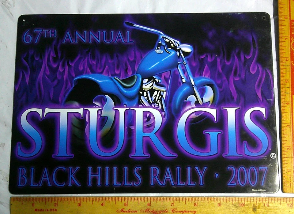 Letrero Sturgis 2007 motociclista coleccionable rally recuerdo Foto 1 de 1