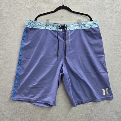 Pantalones Cortos Hurley Hombres 38 Azul Traje de Baño Phantom Board Shorts Logo 10" Entrepierna Foto 1 de 4