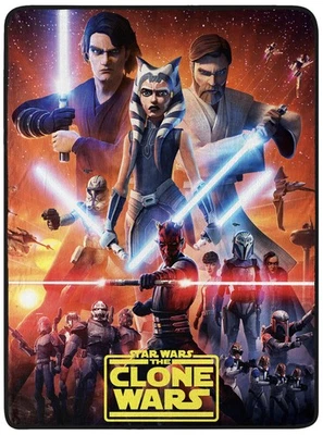 Manta de peluche Star Wars The Clone Wars End 46" x 60" (117 cm x 152 cm) Foto 1 de 3