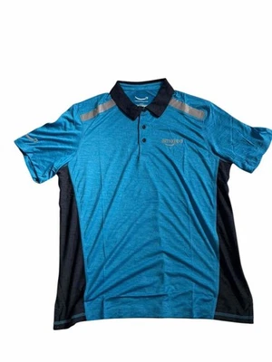 NUEVO Uniforme Amazon Para Hombre Polo Alto Calor 2.0 Manga Corta Camisa Grande Azul Foto 1 de 4
