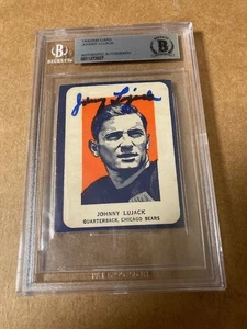 Johnny Lujack signierte 1952 Wheaties Karte Chicago Bears/Notre Dame BAS - Bild 1 von 2