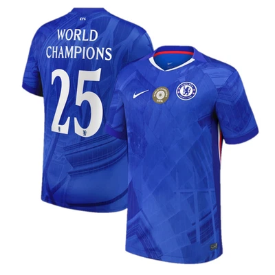 Chelsea Men's Football Shirt Nike Home World Champions Top - New - Image 1 of 3