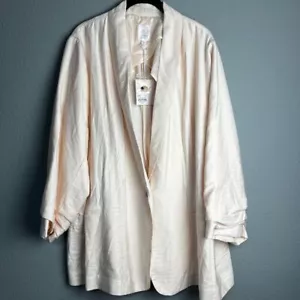 Lauren Conrad Peach Shawl Collar Blazer Plus Size 2X Professional Office Wear - Picture 1 of 11