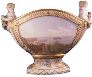 Antique Royal Copenhagen Porcelain Bough Bulb Flower Pot Porzellan Kopenhagen #2 - Picture 1 of 11
