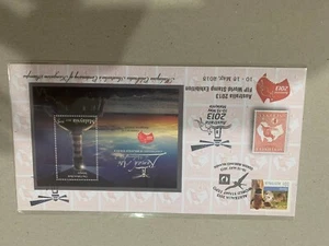 Malaysia fdc 2013 light house australia overprint ms first day cover - Picture 1 of 2