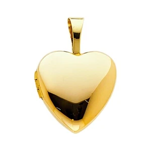 14K Yellow Gold Heart Locket - Picture 1 of 5