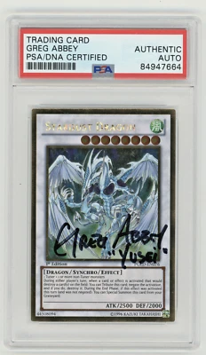 PSA Signed Greg Abbey Yugioh Stardust Dragon PGLD-EN076 Gold Rare 1st Edition - Image 1 of 2