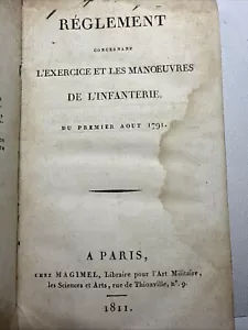 Antique 1811 French Infantry Maneuvers & Regulations France Military Book - Picture 1 of 11