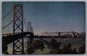 San Francisco CA San Francisco Bay Bridge Postkarte - Bild 1 von 3