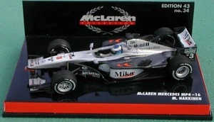 WOW EXTREMELY RARE McLaren MP4/16 MB Hakkinen Silverstone 2001 1:43 Minichamps - Picture 1 of 3