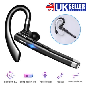 New Trucker Wireless Bluetooth 5.0 Earpiece Headset Mic Earbud Noise Cancelling - Picture 1 of 12