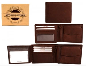 Hochwertige Luxus Herren Geschenke weiches Leder Geldbörse mit großer Münztasche RFID - Bild 1 von 13