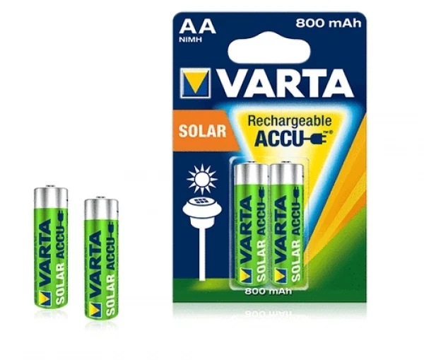 Baterías recargables AA 800 mAh paquete de 2 Varta Solar Accu listas para usar Foto 1 de 1