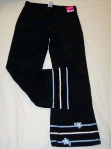 NWT Girls 9 PANDA CLUB Gymboree black corduroy adj waist pants vtg 2004 fall - Picture 1 of 3