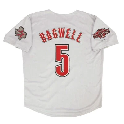 Camiseta para hombre Jeff Bagwell 2004 Houston Astros gris carretera con parche All Star Foto 1 de 4