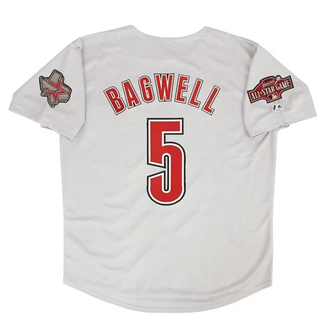 Jeff Bagwell 2004 Houston Astros Grey Road Men's Jersey w/ All Star Patch Cover