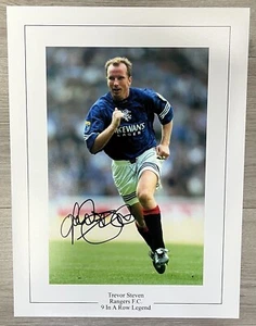 Trevor Steven signed 16x12” Rangers Photo / Proof / COA - Picture 1 of 3