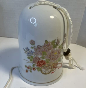 1985 Floral Porcelain Wind Chime by Action Industries INC. Indoor Outdoor Nature - Picture 1 of 4