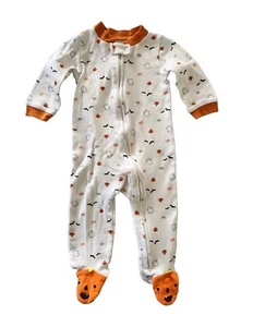 HALLOWEEN Schlafanzug mit Füßen 9 Monate Geist Kürbisse CARTERS Baby Junge Mädchen - Bild 1 von 8