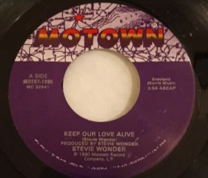 Stevie Wonder - Keep Our Love Alive / Instrumental Vinyl 45 RPM 7"  US 1990 - Picture 1 of 6