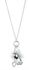 Paparazzi Halskette - I Will Fly - blau (Vogel & Herz Charms mit Perlen) - Bild 1 von 7