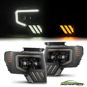 Fit 2009-2014 Ford F150 Alpha-Black MKII LUXX-Series LED Projector Headlights - Picture 1 of 5
