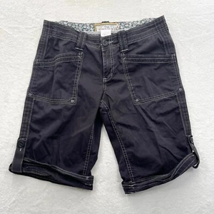 Aventura Organic Cotton Bermuda Shorts Black Skater Indie Grunge Y2K Slouchy - Picture 1 of 10