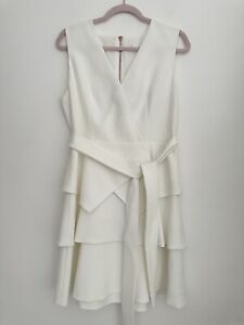 Ted Baker Women White Mini Dress Size 4 Uk 14