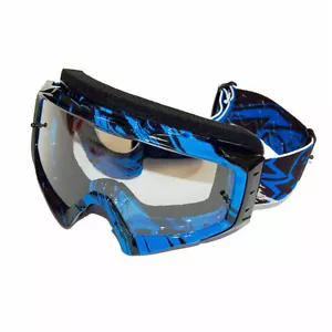 ONE OCCHIALE MASCHERA CROSS SPLASH BLU / NERO ENDURO GLASSES HUSQVARNA FE TE - Imagen 1 de 1