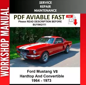 FORD MUSTANG V8 1964 1965 1966 1967 1968 SERVICE REPAIR WORKSHOP MANUAL - Picture 1 of 1