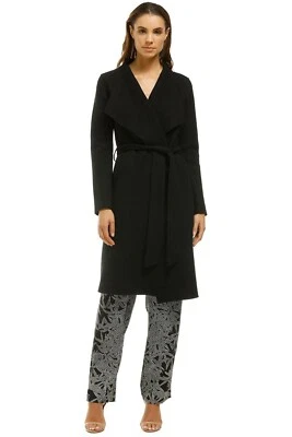 Preloved линия Меган шерстяная смесь длинное пальто коричневый зимний размер 6 AU - Изображение 1 из 4