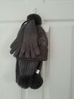 Girls Grey Hat, Scarf & Gloves Age 6-10 Years From Marks And Spencer BNWT